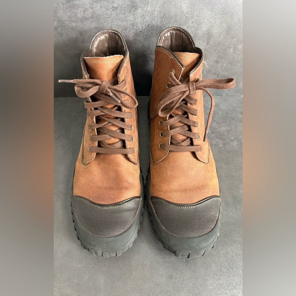 Cole Haan Tan and Black Men's Lace-Up Boots